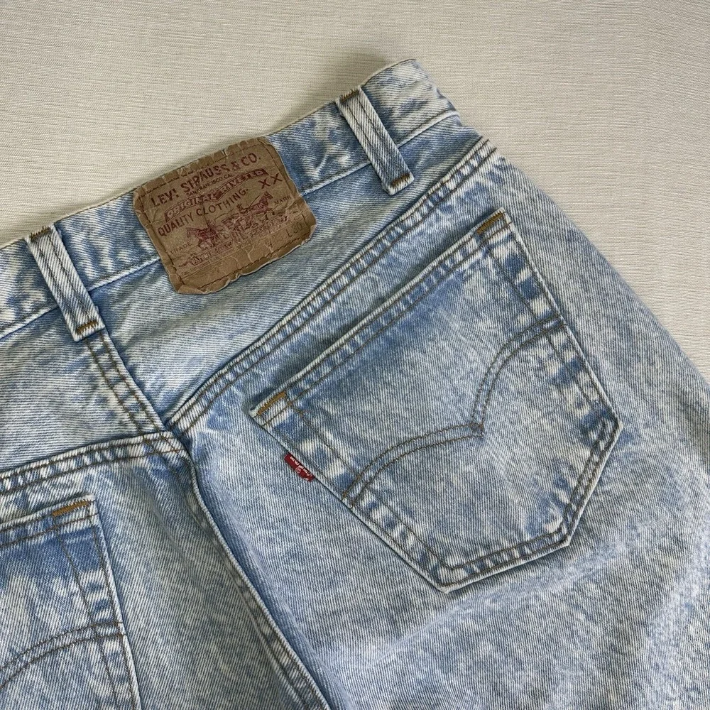 Vtg 80s Levis 501 Jeans Made USA Men 33x30 (Fits 32x28) Acid Wash Hair Band Rock